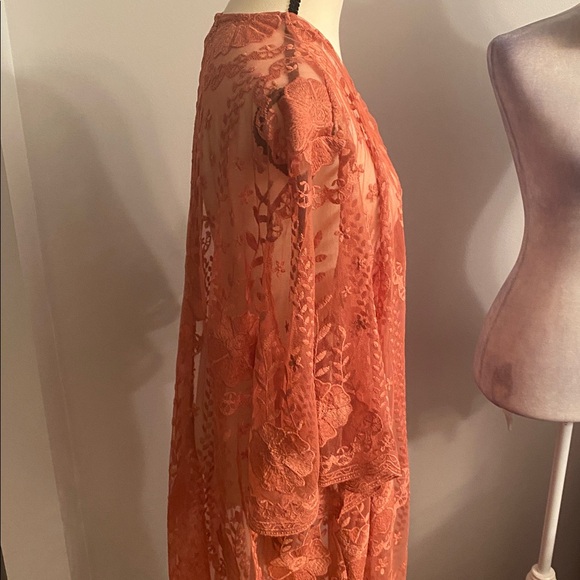 Torrid size 3/4 open front mesh crochet lace kimono NWT - Picture 4 of 9